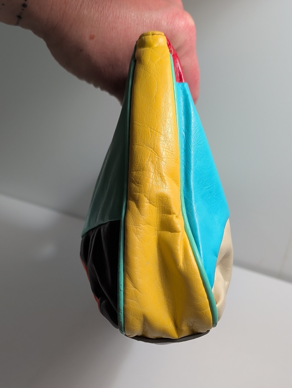 Vintage Bonita Multi-Color Patchwork Colorblock Clutch Bag - Picture 6 of 8